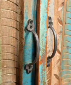 Reclaimed Solid Wood Bathroom Vanity Cabinet Set with Mirror