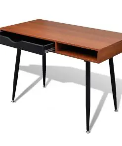 Brown Workstation Computer Desk Laptop Table