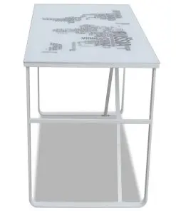 vidaXL Rectangular Desk with Map Pattern