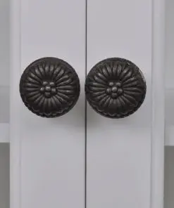 vidaXL Wooden Kitchen Wall Cabinet with Glass Door White