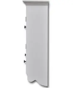 vidaXL Wooden Kitchen Wall Cabinet with Glass Door White