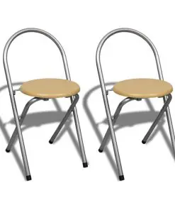 Foldable Breakfast Bar Set with 2 Chairs