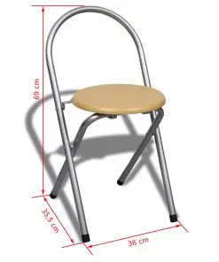 Foldable Breakfast Bar Set with 2 Chairs