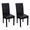 vidaXL Dining Chairs 2 pcs Black Faux Leather