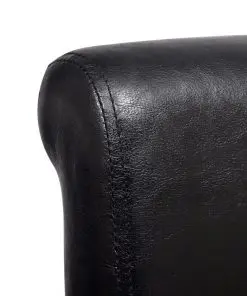 vidaXL Dining Chairs 2 pcs Black Faux Leather