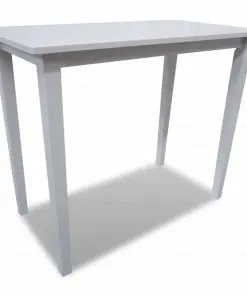 vidaXL Wooden Bar Table White