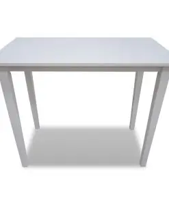 vidaXL Wooden Bar Table White