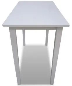 vidaXL Wooden Bar Table White