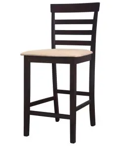 vidaXL Bar Chairs 2 pcs Brown Fabric