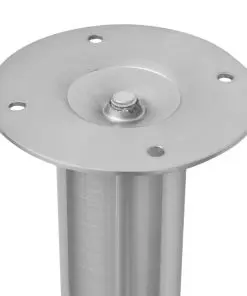 vidaXL Telescopic Table Legs 2 pcs Brushed Nickel 710 mm-1100 mm