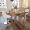 vidaXL Swivel Dining Chairs 2 pcs White Faux Leather