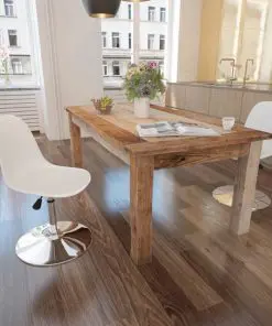 vidaXL Swivel Dining Chairs 2 pcs White Faux Leather