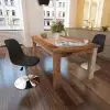 vidaXL Swivel Dining Chairs 2 pcs Black Faux Leather
