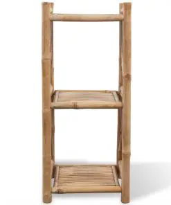 vidaXL 3-Tier Square Bamboo Shelf