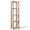vidaXL 5-Tier Square Bamboo Shelf vidaXL 5-Tier Square Bamboo Shelf