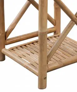 vidaXL 5-Tier Square Bamboo Shelf