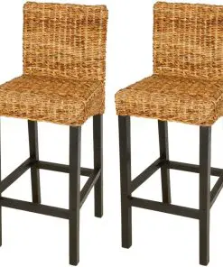 vidaXL Bar Stools 2 pcs Abaca