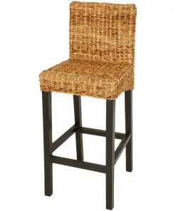 vidaXL Bar Stools 2 pcs Abaca