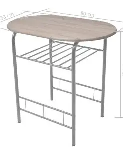 vidaXL Breakfast Bar Set MDF