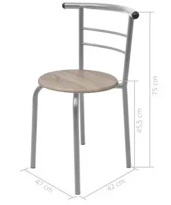 vidaXL Breakfast Bar Set MDF