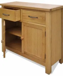 vidaXL Sideboard 90×33,5×83 cm Solid Oak Wood