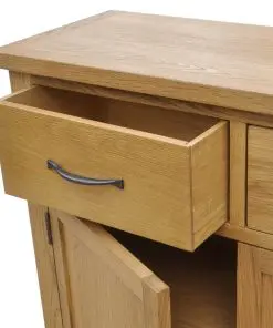 vidaXL Sideboard 90×33,5×83 cm Solid Oak Wood