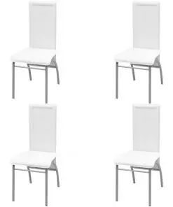 vidaXL Five Piece Dining Set White