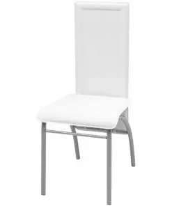 vidaXL Five Piece Dining Set White