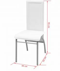 vidaXL Five Piece Dining Set White