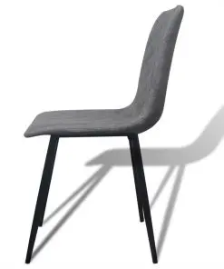 vidaXL Dining Chairs 2 pcs Grey Faux Leather