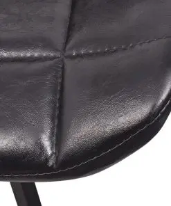 vidaXL Dining Chairs 2 pcs Black Faux Leather