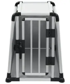 vidaXL Dog Transport Box Aluminium M