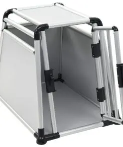vidaXL Dog Transport Box Aluminium M