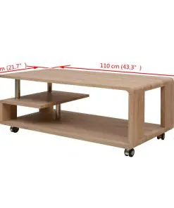 vidaXL Coffee Table Brown