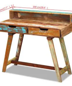 vidaXL Desk Solid Reclaimed Wood
