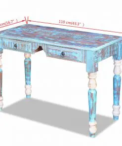 vidaXL Desk Solid Reclaimed Wood