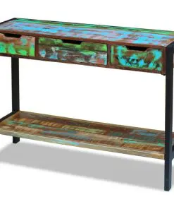 vidaXL Sideboard 3 Drawers Solid Reclaimed Wood