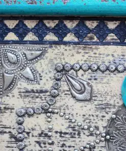 vidaXL Storage Chest Blue Mango Wood 80x40x45 cm