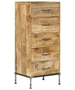 vidaXL Chest of Drawers 45x35x106 cm Solid Mango Wood