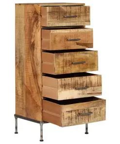 vidaXL Chest of Drawers 45x35x106 cm Solid Mango Wood
