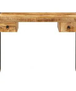 vidaXL Desk with 2 Drawers 110x50x77 cm Solid Mango Wood