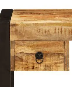 vidaXL Desk with 2 Drawers 110x50x77 cm Solid Mango Wood