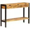 vidaXL Sideboard with 3 Drawers 110x35x75 cm Solid Mango Wood