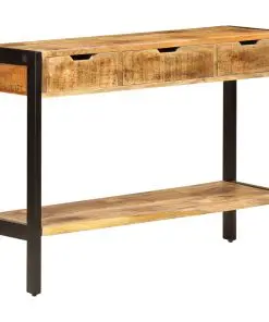 vidaXL Sideboard with 3 Drawers 110x35x75 cm Solid Mango Wood