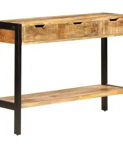 vidaXL Sideboard with 3 Drawers 110x35x75 cm Solid Mango Wood