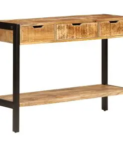 vidaXL Sideboard with 3 Drawers 110x35x75 cm Solid Mango Wood