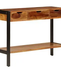 vidaXL Sideboard with 3 Drawers 110x35x75 cm Solid Sheesham Wood