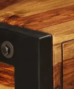 vidaXL Sideboard with 3 Drawers 110x35x75 cm Solid Sheesham Wood