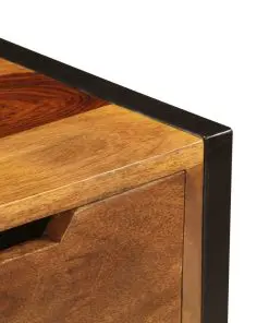 vidaXL Sideboard with 3 Drawers 110x35x75 cm Solid Sheesham Wood