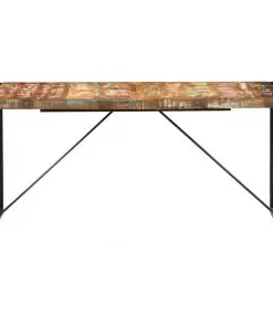 vidaXL Dining Table 160x80x75 cm Solid Reclaimed Wood